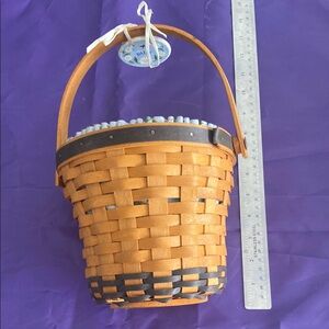 Longaberger Brown and Black Woven Basket